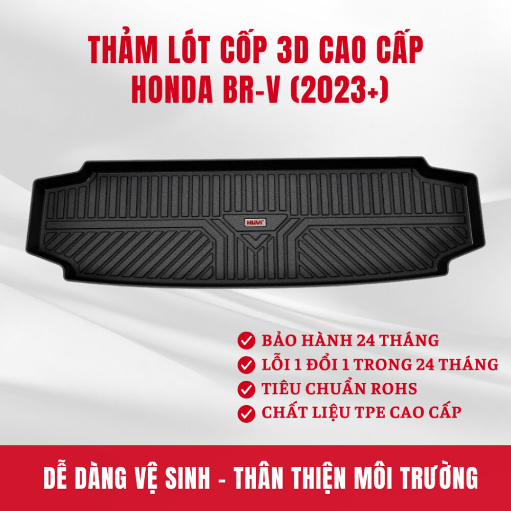 Thảm lót cốp ô tô HUVI cho xe Honda BR-V năm 2023 - Hình ảnh 2
