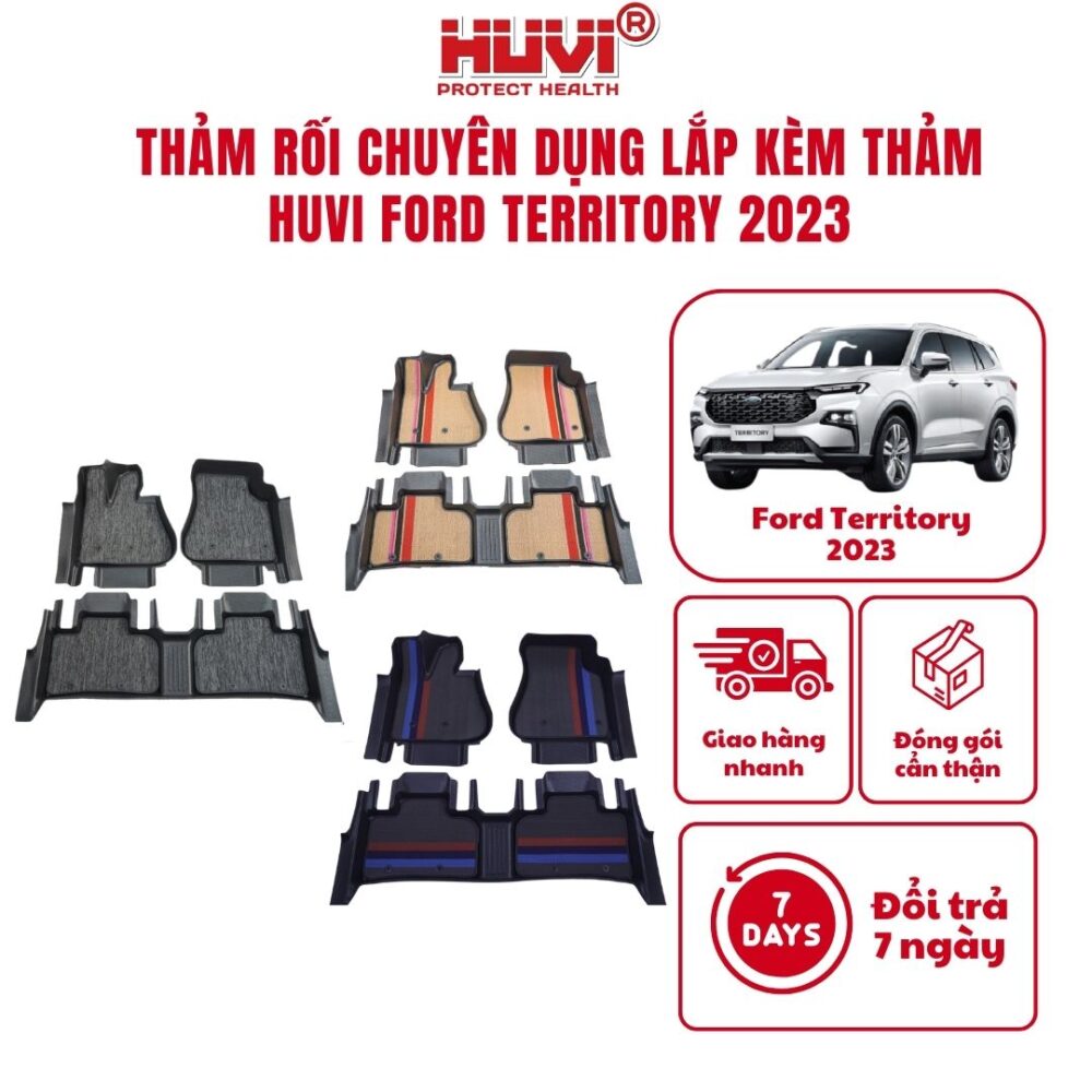 Thảm lót rối ô tô Ford Territory 2023 nhựa PVC cao cấp Huvi - Hình ảnh 2