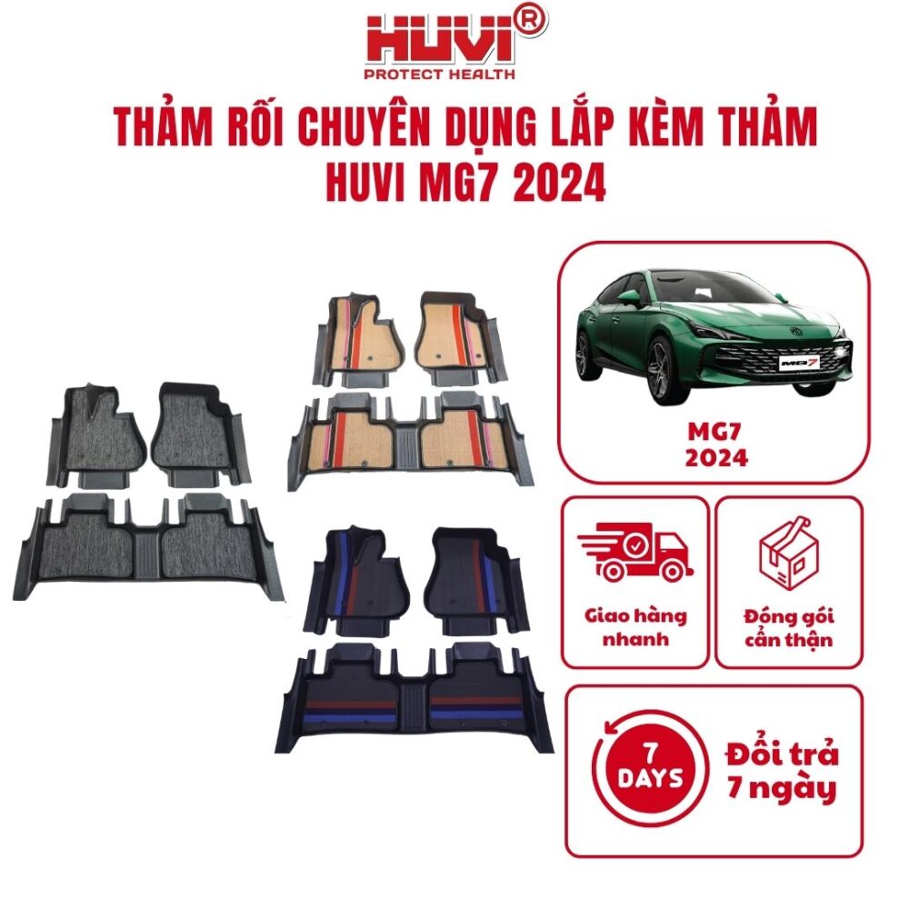 Thảm lót rối ô tô MG7 2024 nhựa PVC cao cấp Huvi - Hình ảnh 2
