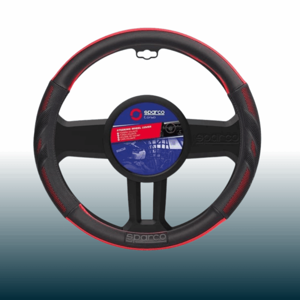 Bọc vô lăng Sparco SPC100 da Pu kết hợp lưới PVC cao cấp!
