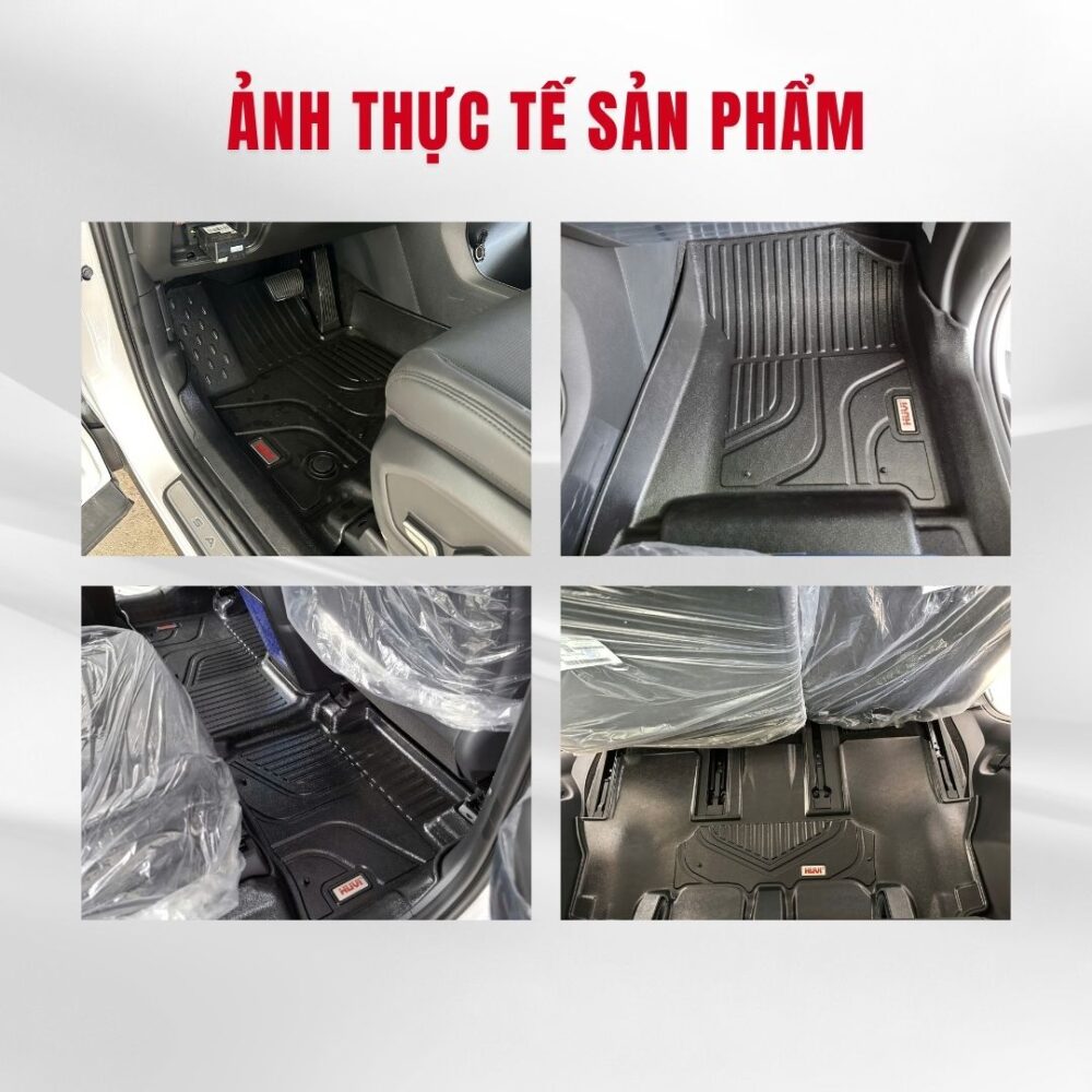 Thảm lót sàn ô tô HUVI cho xe Hyundai SantaFe 2024+ (6 chỗ) - Hình ảnh 3