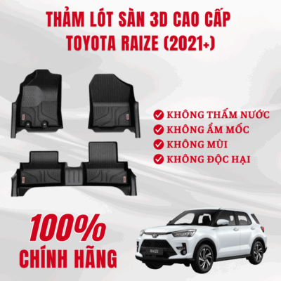 Thảm lót sàn ô tô HUVI cho xe Toyota Raize năm 2024+