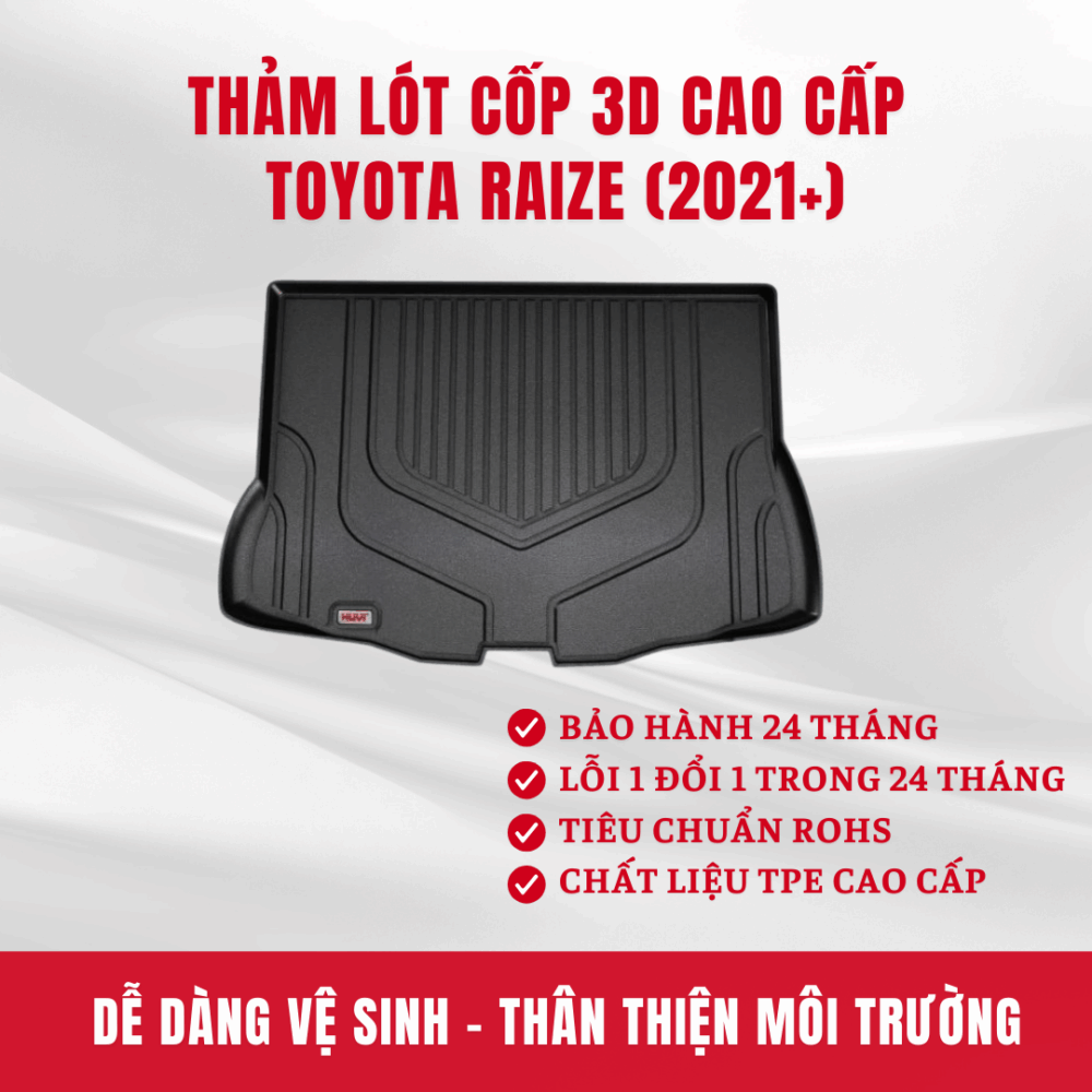 Thảm lót cốp ô tô HUVI cho xe Toyota Yaris Raize năm 2024+ - Hình ảnh 2