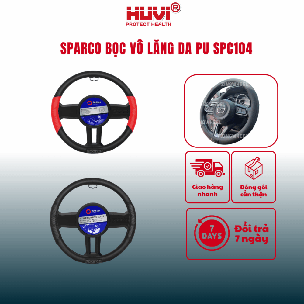 Bọc vô lăng Sparco SPC104 da Pu cao cấp bạn nên mua ngay! - Hình ảnh 2