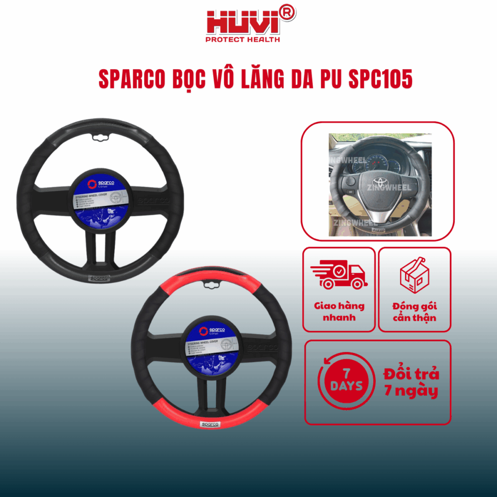 Bọc vô lăng Sparco SPC105 da Pu cao cấp bạn nên mua ngay! - Hình ảnh 2