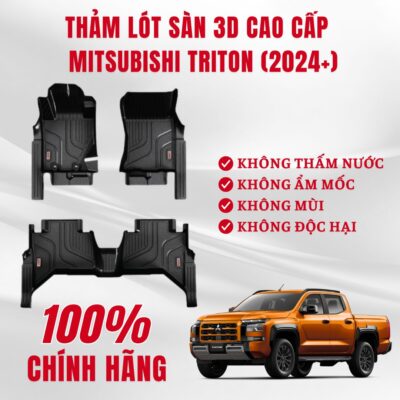Thảm lót sàn ô tô Huvi Mitsubishi Triton 3D 2024+