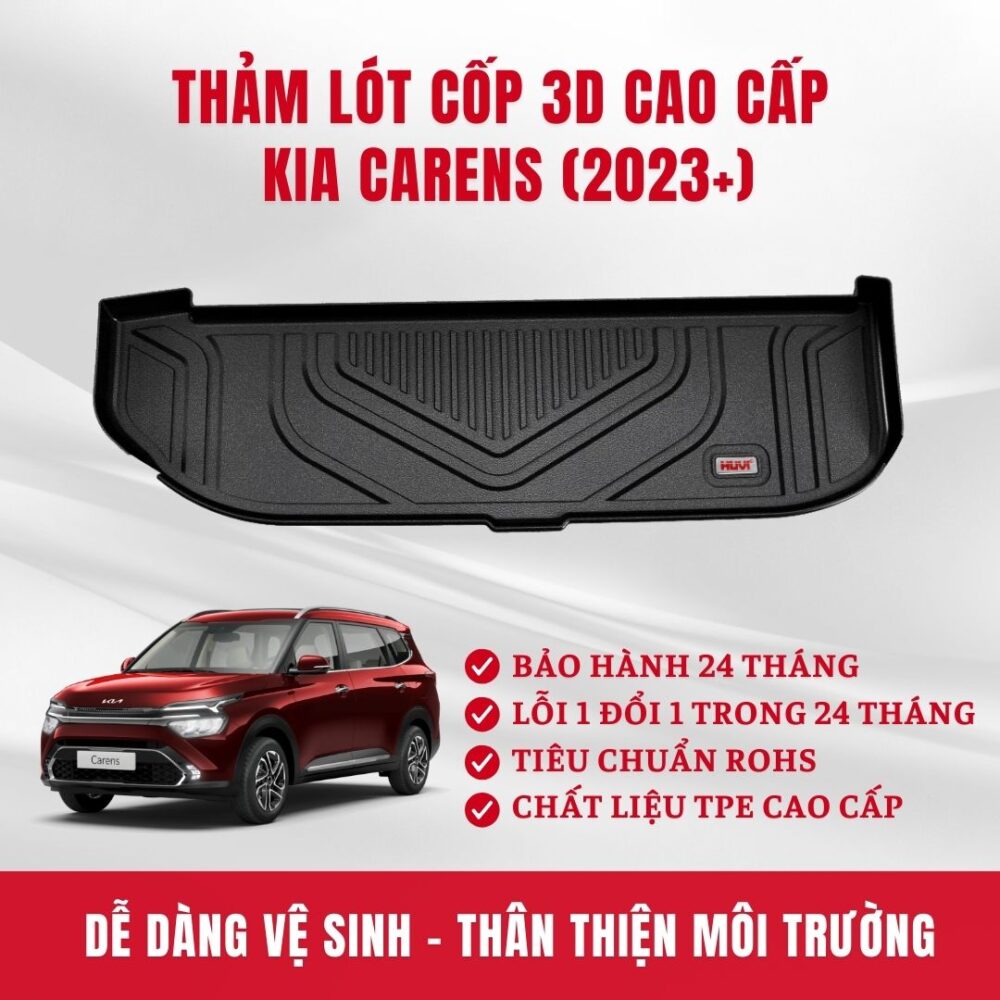 Thảm lót cốp ô tô HUVI cho xe Kia Carens 3D ( Luxury) năm 2023+ - Ảnh 3