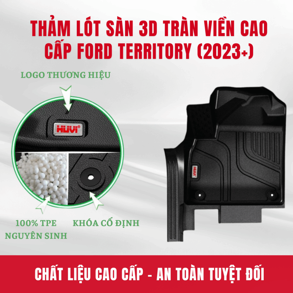 Thảm lót sàn ô tô HUVI cho xe Ford Territory 2023+