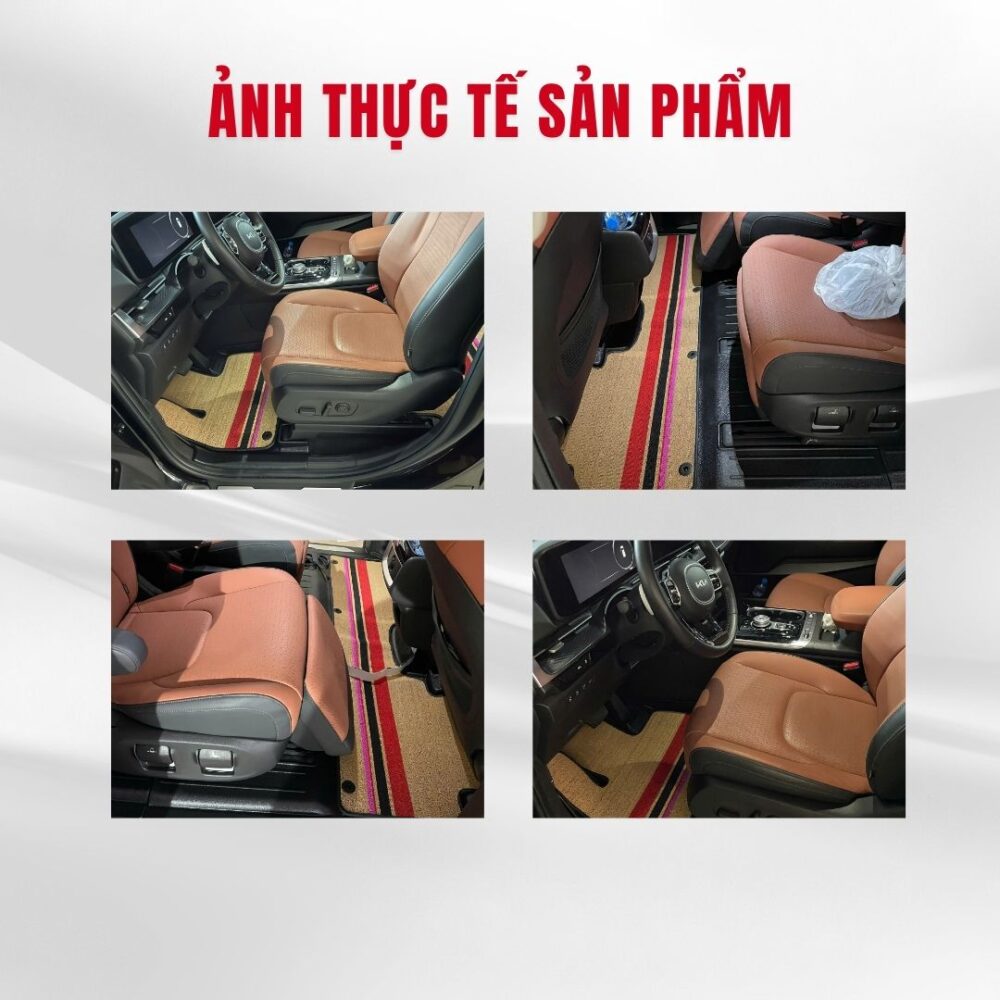 Thảm lót rối ô tô Kia Carnival 2020 (7 chỗ) nhựa PVC cao cấp Huvi - Hình ảnh 3