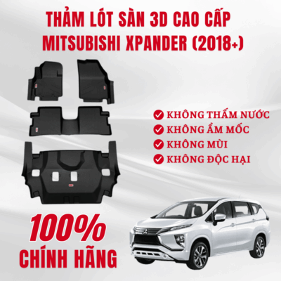 Thảm lót sàn ô tô Huvi Mitsubishi Xpander 3D 2018+