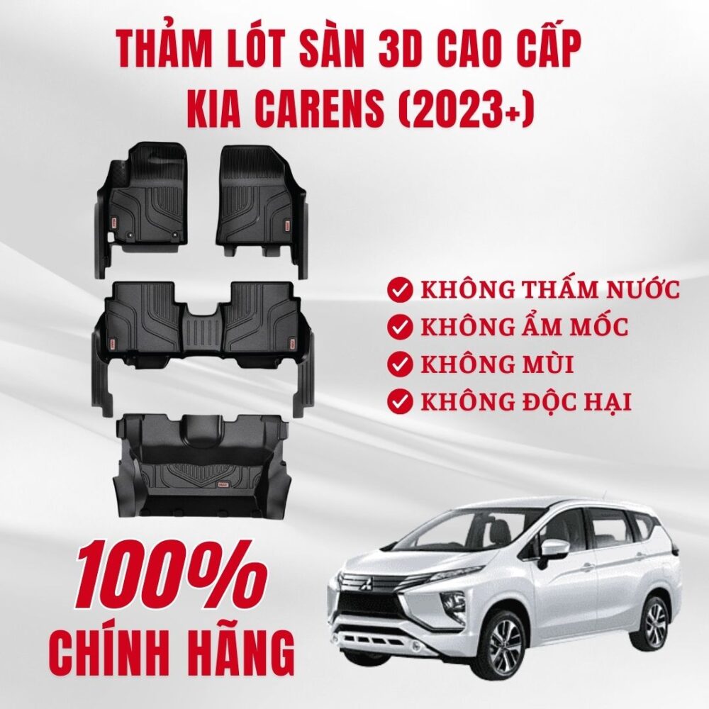 Thảm lót sàn ô tô HUVI cho xe Kia Carens 3D 2023+ - Hình ảnh 4