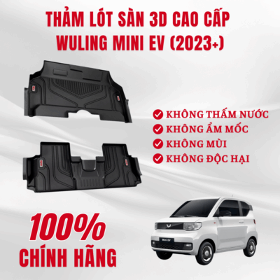 Thảm lót sàn ô tô 3D Huvi Wuling Mini EV 2023+