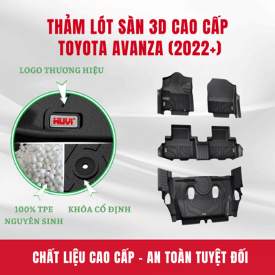 Thảm lót sàn ô tô HUVI cho xe Toyota Avanza năm 2022+