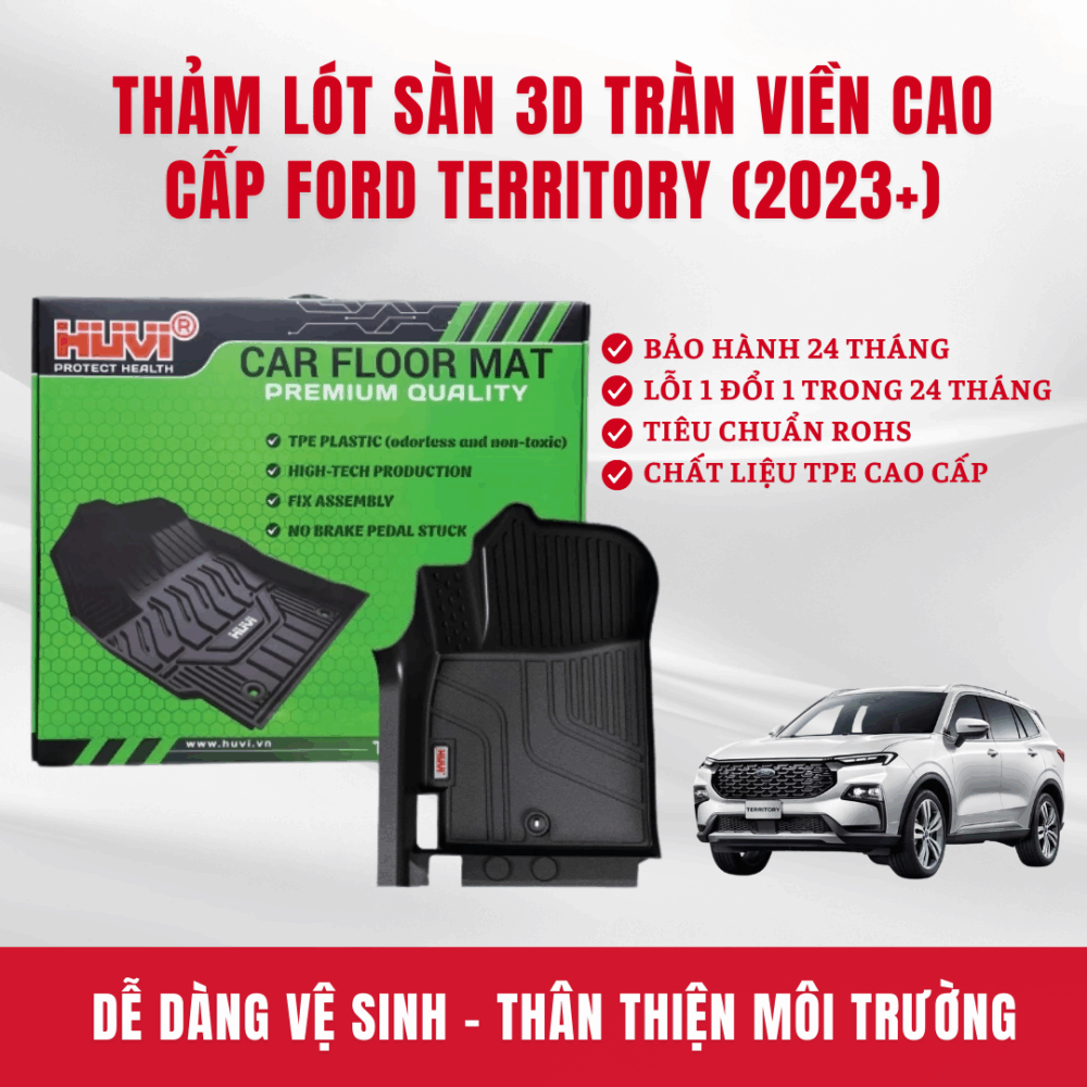 Thảm lót sàn ô tô HUVI cho xe Ford Territory 2023+ - Hình ảnh 4