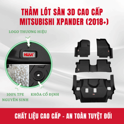 Thảm lót sàn ô tô Huvi Mitsubishi Xpander 3D 2018+