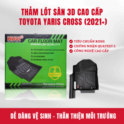 Thảm lót sàn ô tô HUVI cho xe Toyota Yaris Cross 3D