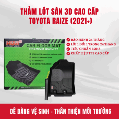 Thảm lót sàn ô tô HUVI cho xe Toyota Raize năm 2024+