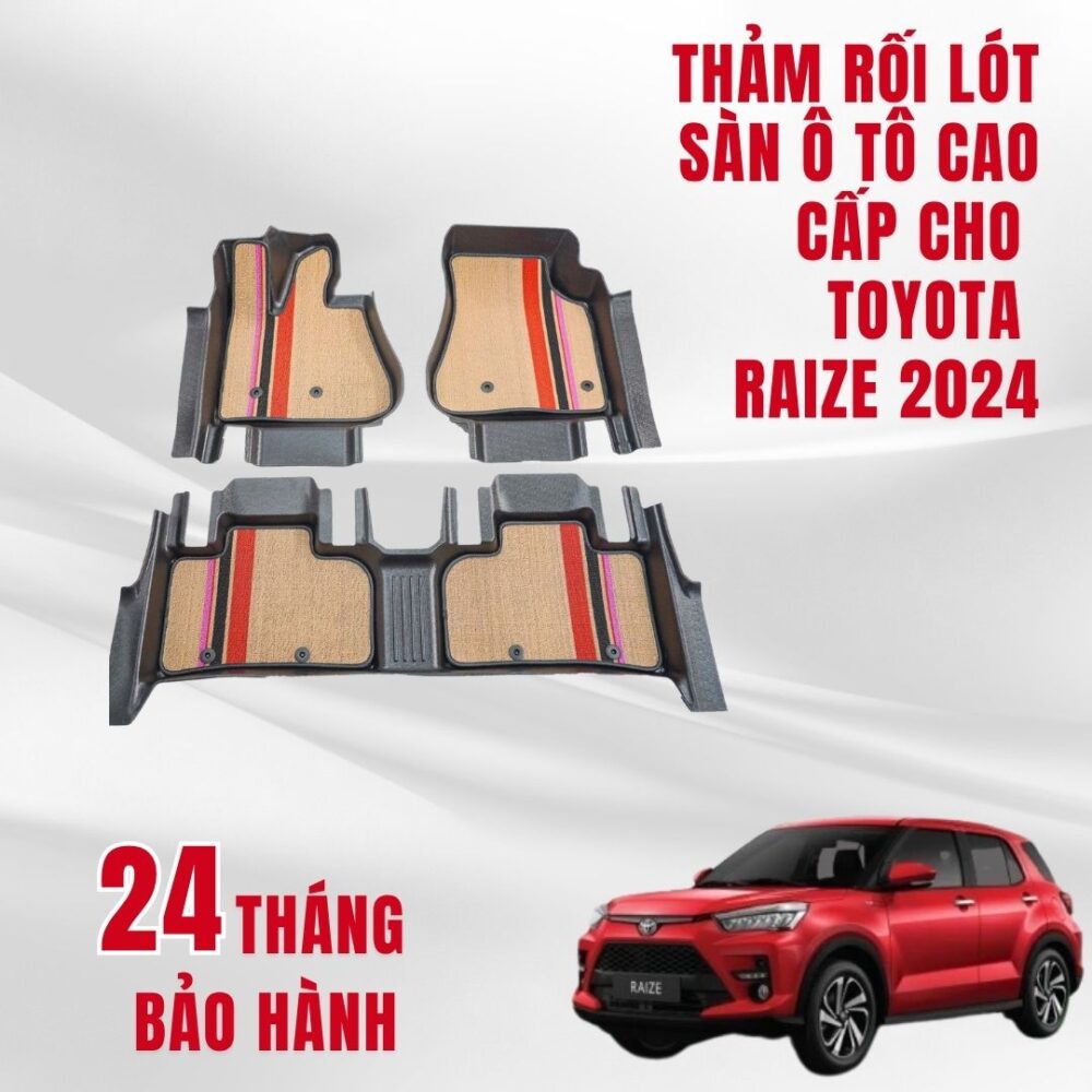 Thảm lót rối ô tô Toyota Raize 2024 nhựa PVC cao cấp Huvi - Hình ảnh 5