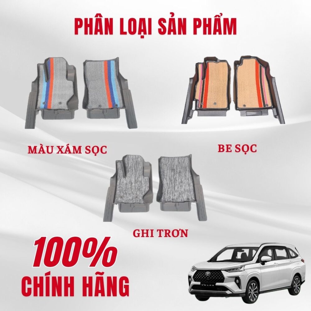 Thảm lót rối ô tô Toyota Veloz (7 chỗ) nhựa PVC cao cấp Huvi - Hình ảnh 4