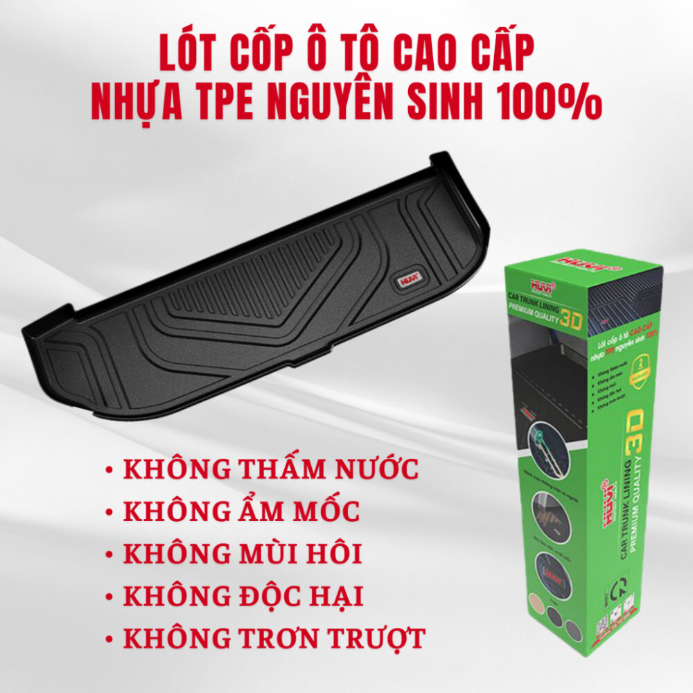 Thảm lót cốp ô tô HUVI cho xe Kia Carens 3D ( Luxury) năm 2023+ - Ảnh 7