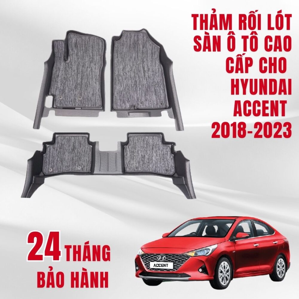 Thảm lót rối ô tô Hyundai Accent 2018-2023  nhựa PVC cao cấp Huvi - Hình ảnh 5