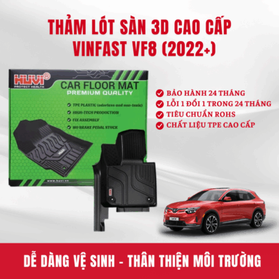 Thảm lót sàn ô tô HUVI cho xe VINFAST VF8 3D năm 2022+