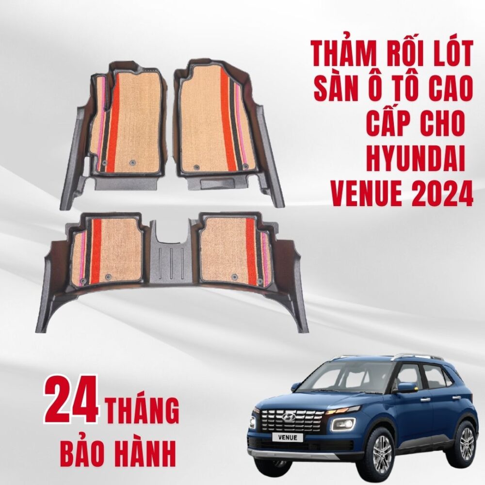 Thảm lót rối ô tô Hyundai Venue 2024 nhựa PVC cao cấp Huvi - Hình ảnh 4