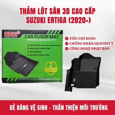 Thảm lót sàn ô tô Suzuki Ertiga 3D Huvi cao cấp 2020+