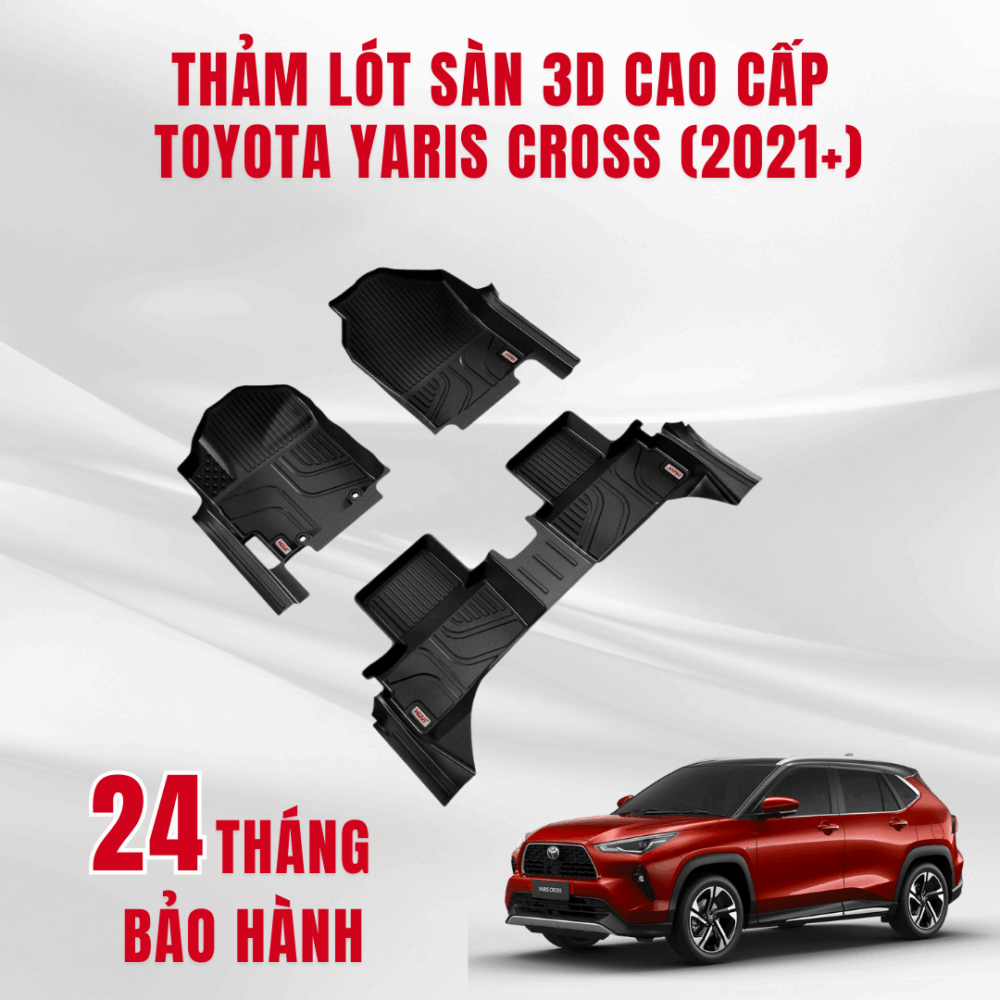 Thảm lót sàn ô tô HUVI cho xe Toyota Yaris Cross 3D (Bản Xăng) năm 2021+ - Hình ảnh 8
