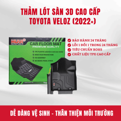 Thảm lót sàn ô tô HUVI cho xe Toyota Veloz năm 2022+