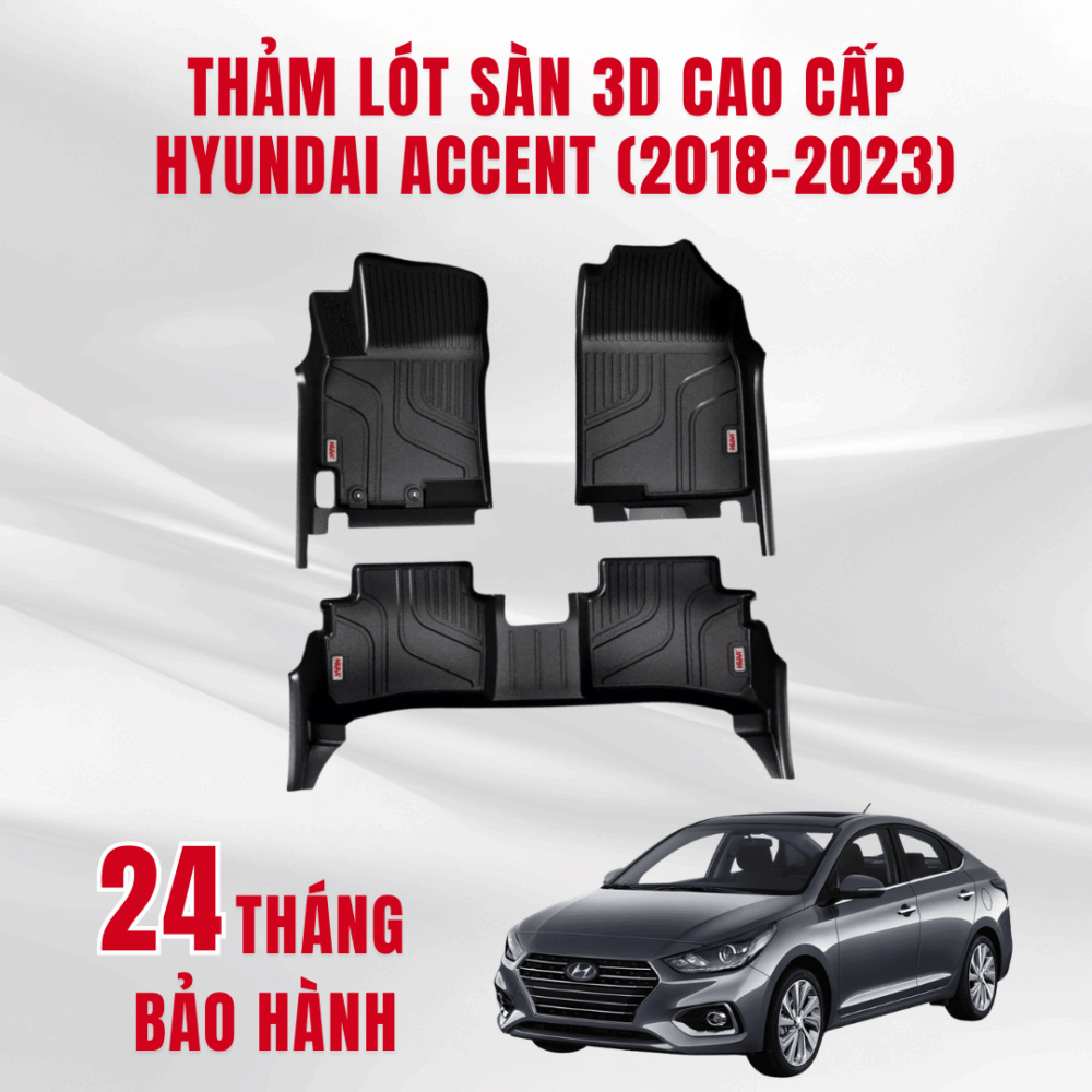 Thảm lót sàn ô tô HUVI cho xe Hyundai Accent 2018-2023 - Ảnh 4
