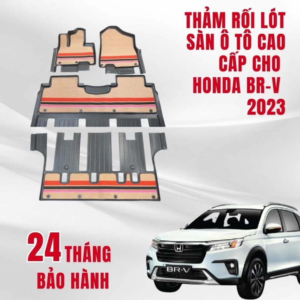 Thảm lót rối ô tô Honda BR-V 2023 ( 7 chỗ) nhựa PVC cao cấp Huvi - Hình ảnh 5