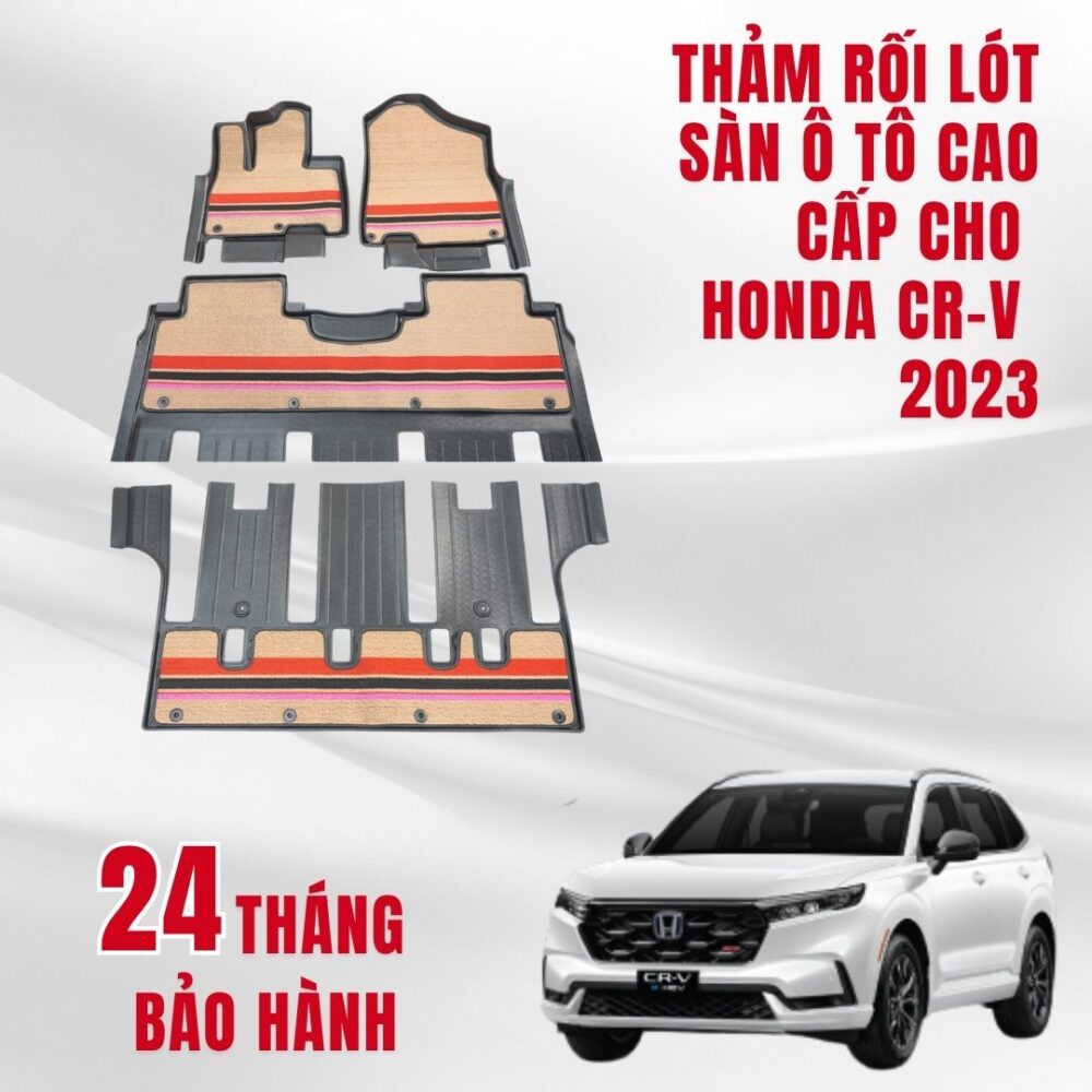 Thảm lót rối ô tô Honda CR-V 2024( 7 chỗ) nhựa PVC cao cấp Huvi - Hình ảnh 5
