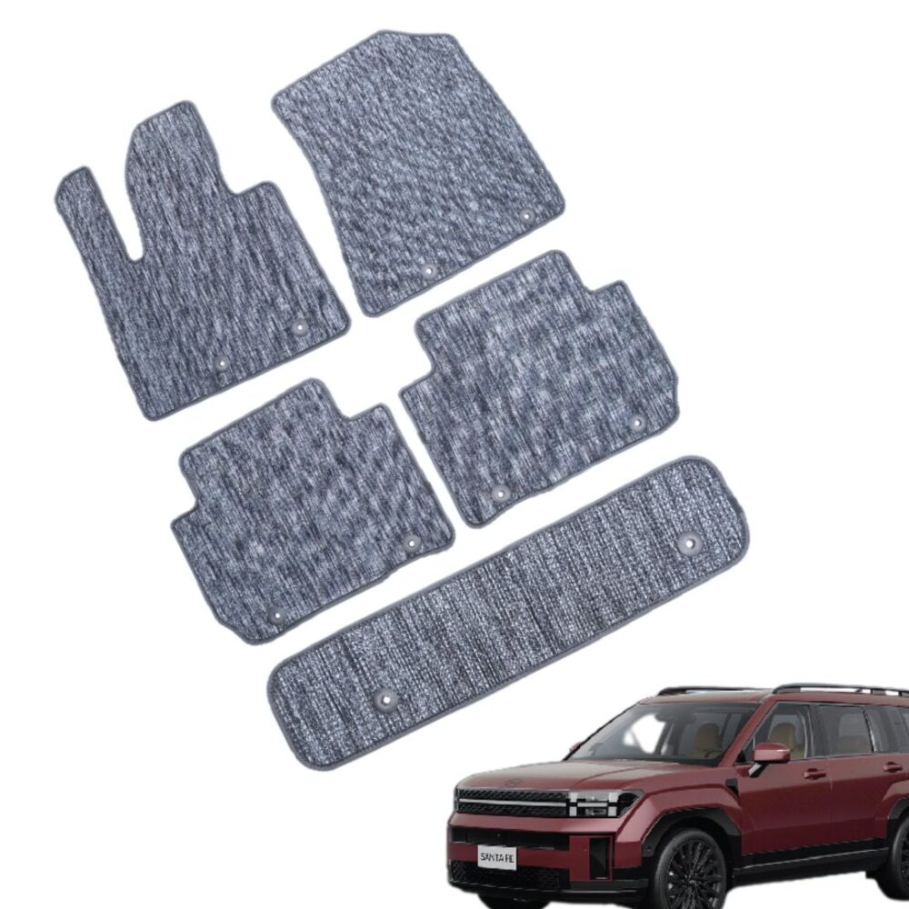 Thảm lót rối ô tô Hyundai SantaFe 2025 (6/7 chỗ) nhựa PVC cao cấp Huvi