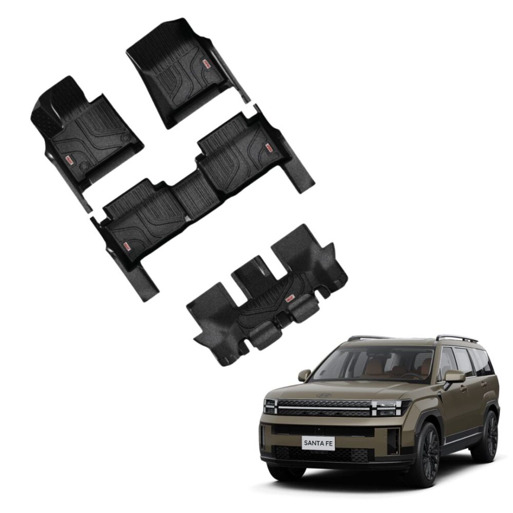 Thảm lót sàn ô tô HUVI cho xe Hyundai SantaFe 2024+ (7 chỗ)