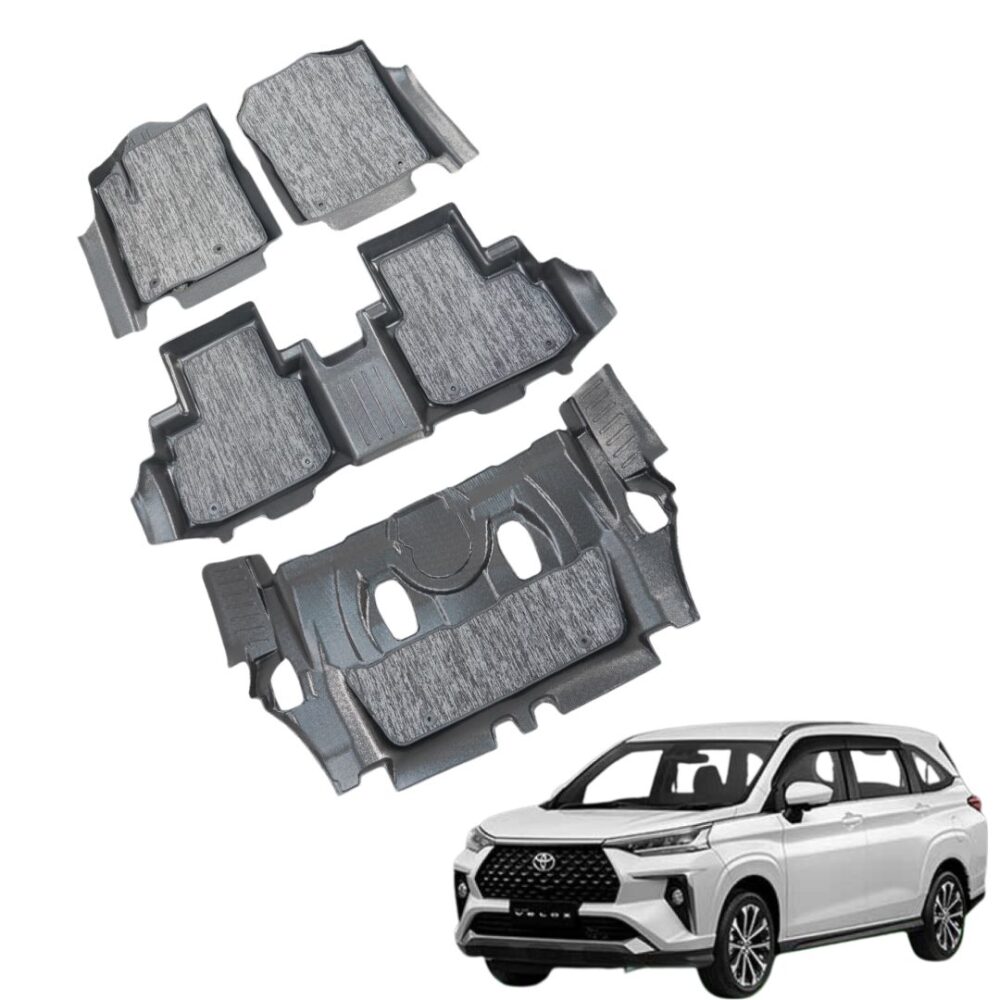 Thảm lót rối ô tô Toyota Veloz (7 chỗ) nhựa PVC cao cấp Huvi