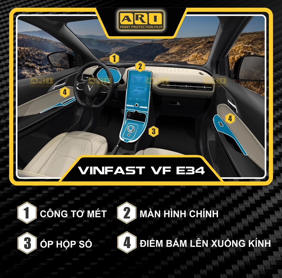 Dán nội thất PPF ARI dành cho xe VinFast VFe34