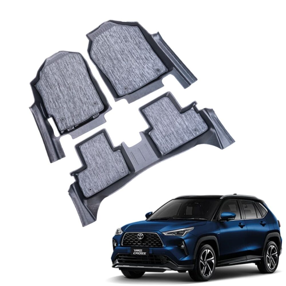 Thảm lót rối ô tô Yaris Cross (Bản xăng) 2024 nhựa PVC cao cấp Huvi