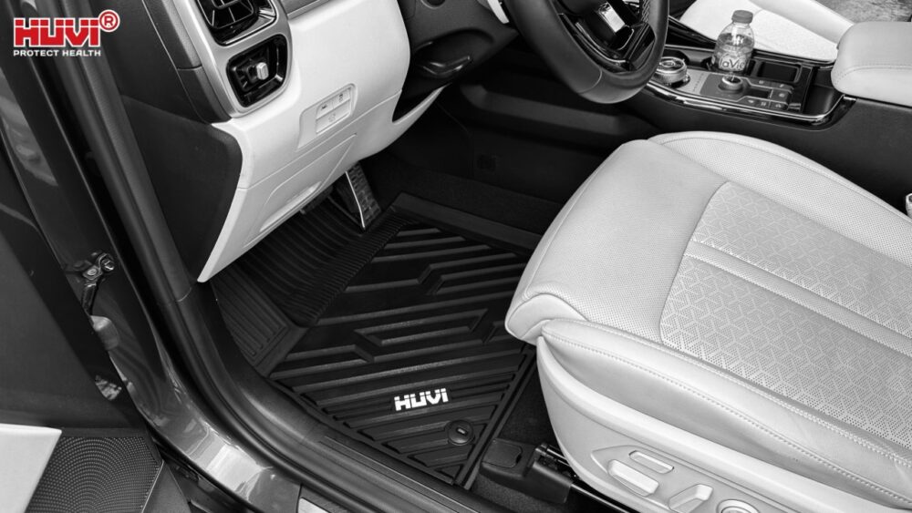 Thảm lót sàn ô tô HUVI đúc 3D cho xe Hyundai SantaFe 2019-2020 - Hình ảnh 10