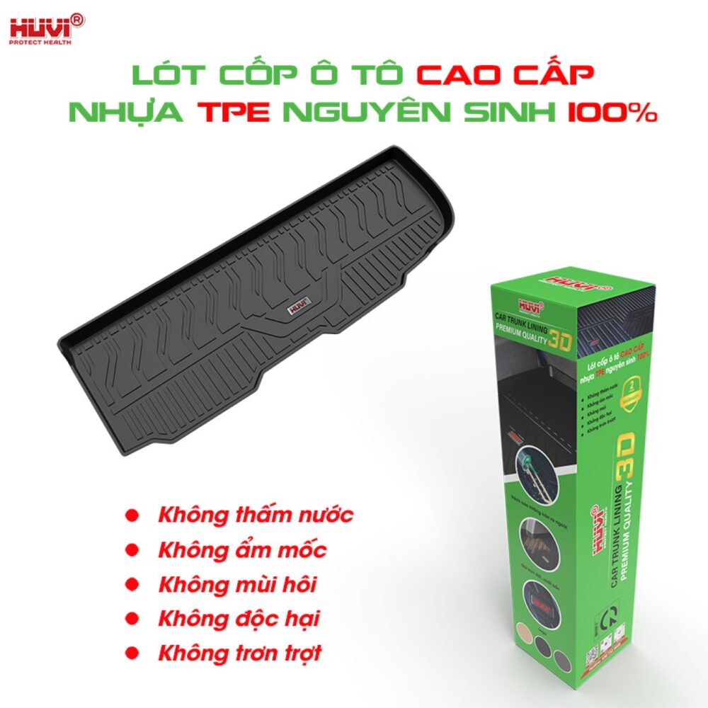 Thảm lót cốp ô tô HUVI cho xe Toyota Avanza 2D (7 chỗ) năm 2022+ - Hình ảnh 4