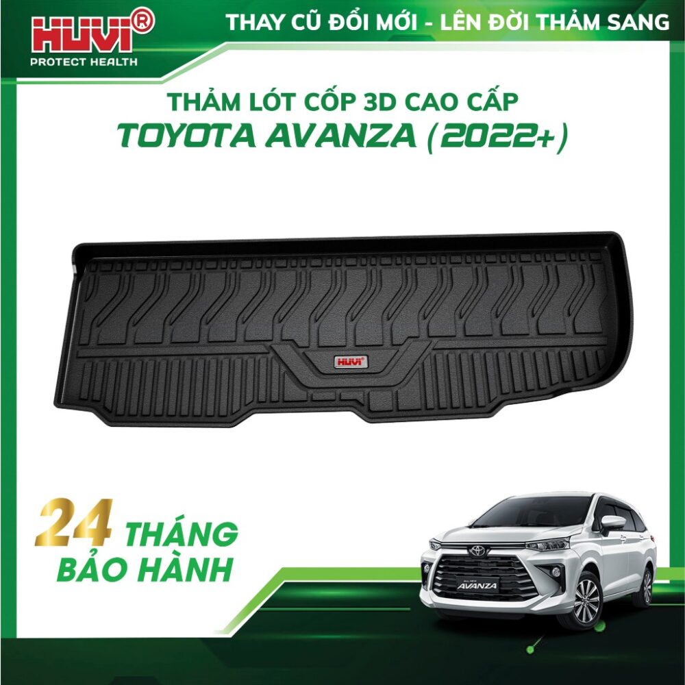 Thảm lót cốp ô tô HUVI cho xe Toyota Avanza 2D (7 chỗ) năm 2022+ - Hình ảnh 5