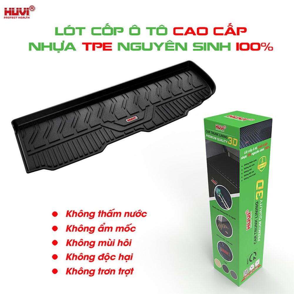 Thảm lót cốp ô tô HUVI cho xe Toyota Avanza 2D (7 chỗ) năm 2022+ - Hình ảnh 6