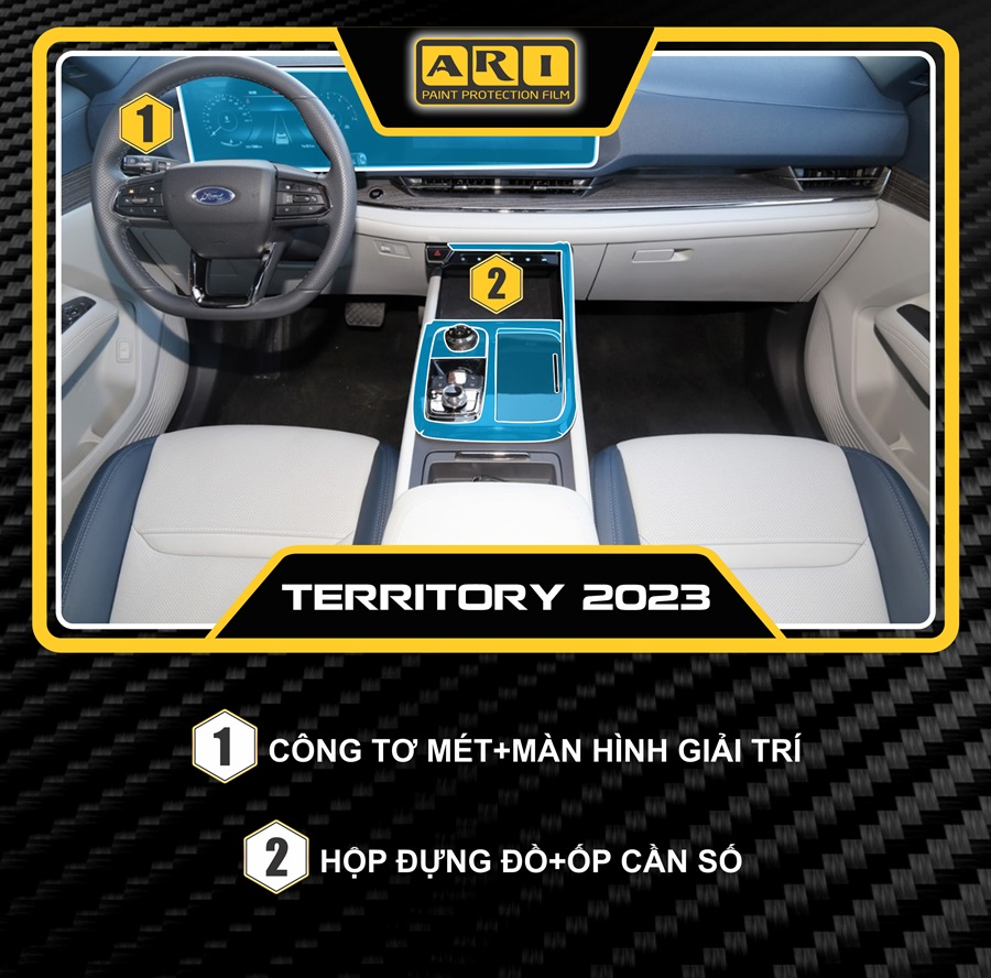 Dán nội thất xe ford territory ppf ari