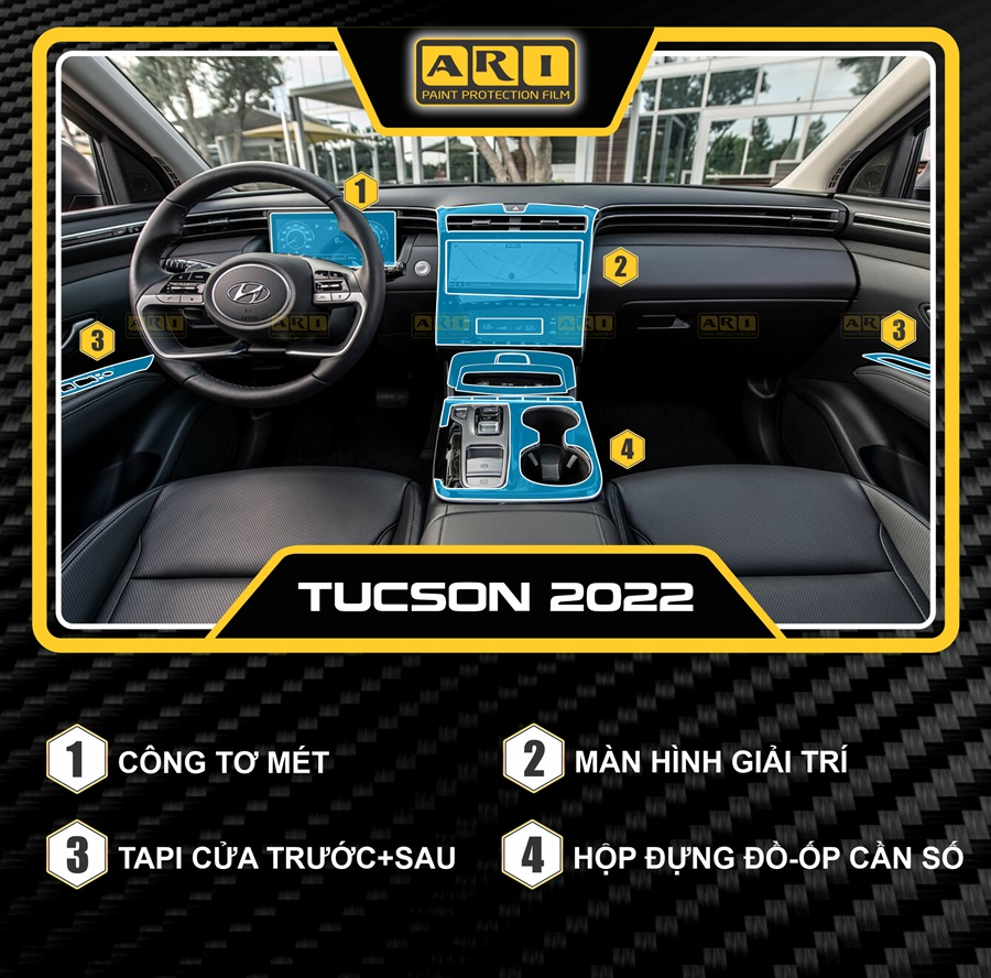 Dán phim PPF ARI dành cho nội thất Hyundai Tucson