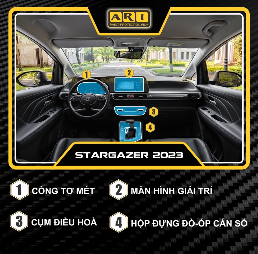 Nội thất Hyundai Stargazer dán sản phẩm PPF ARI