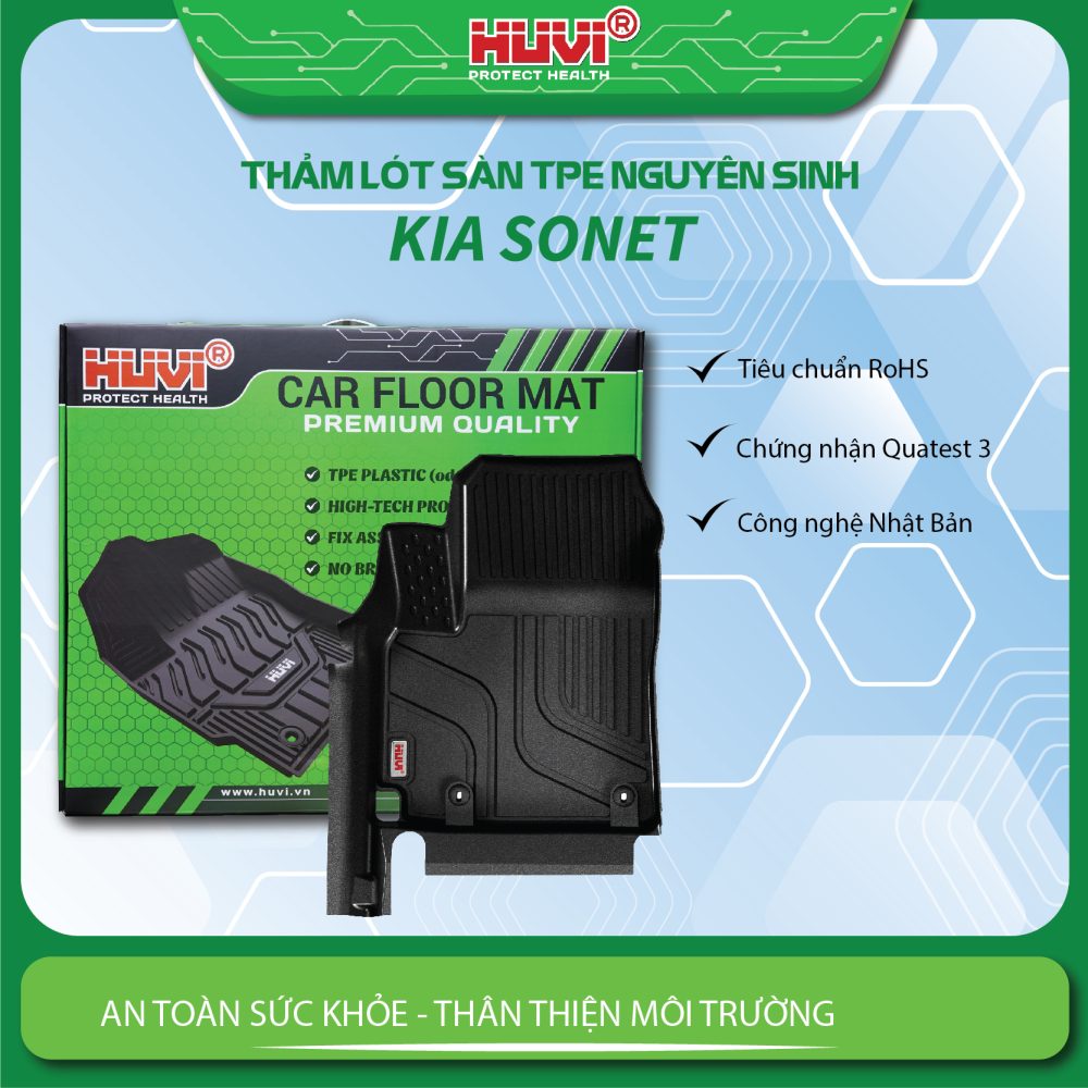 Thảm lót sàn ô tô HUVI cho xe KIA Sonet 2025 - Ảnh 3